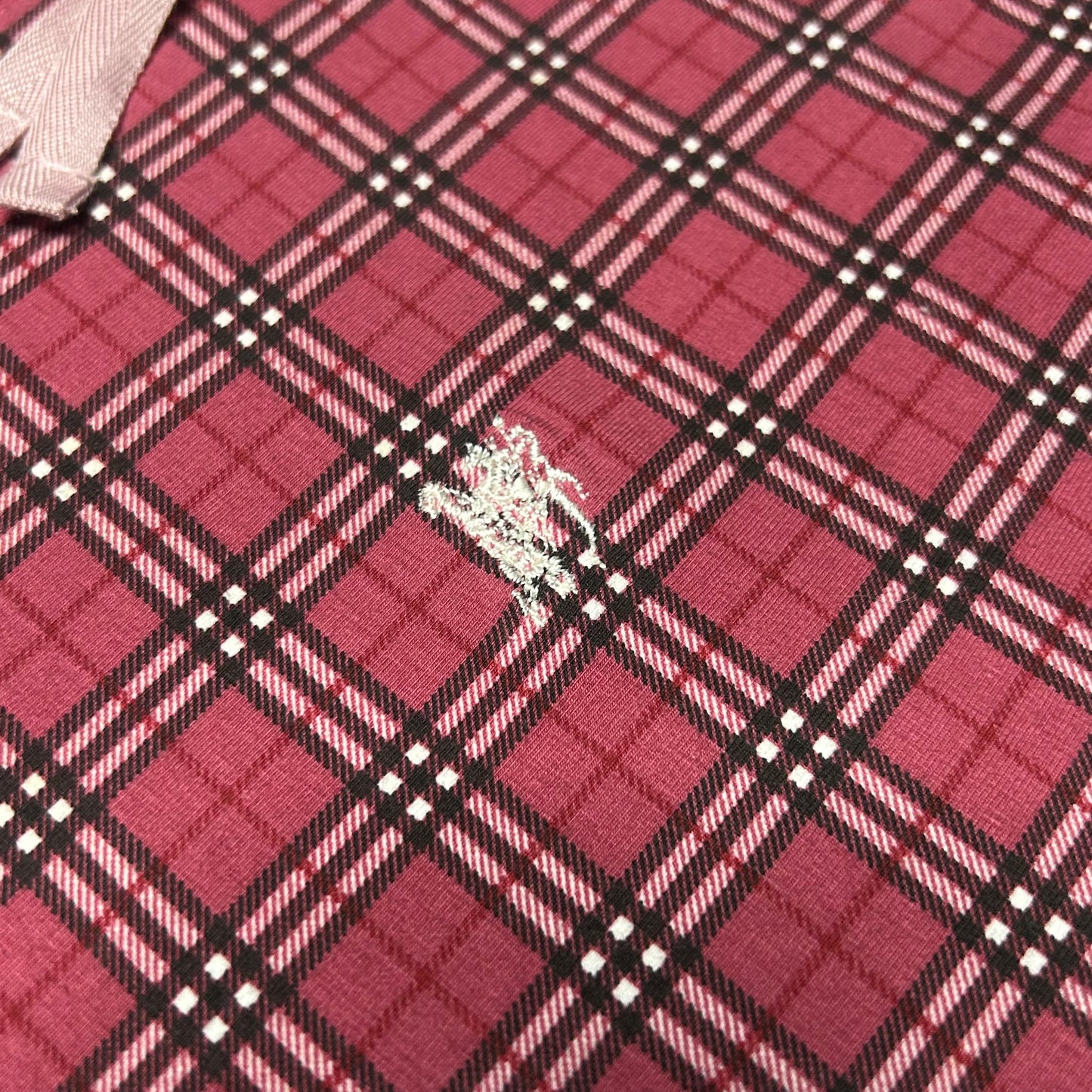 Burberry Blue Label Vintage Red Nova Check Full Zip Top (fits M)