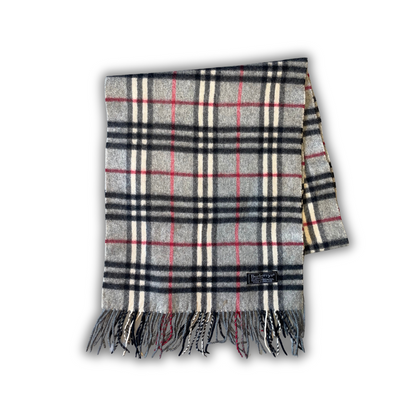 Burberry Vintage Nova Check Schal Scarf 90s Grey
