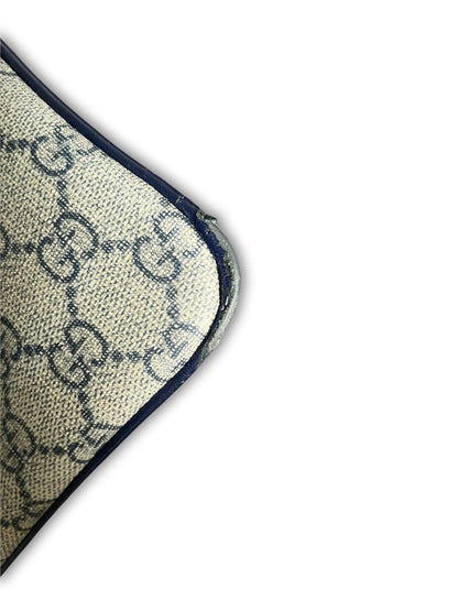 Gucci Vintage Monogram Canvas Messenger Bag OG navy