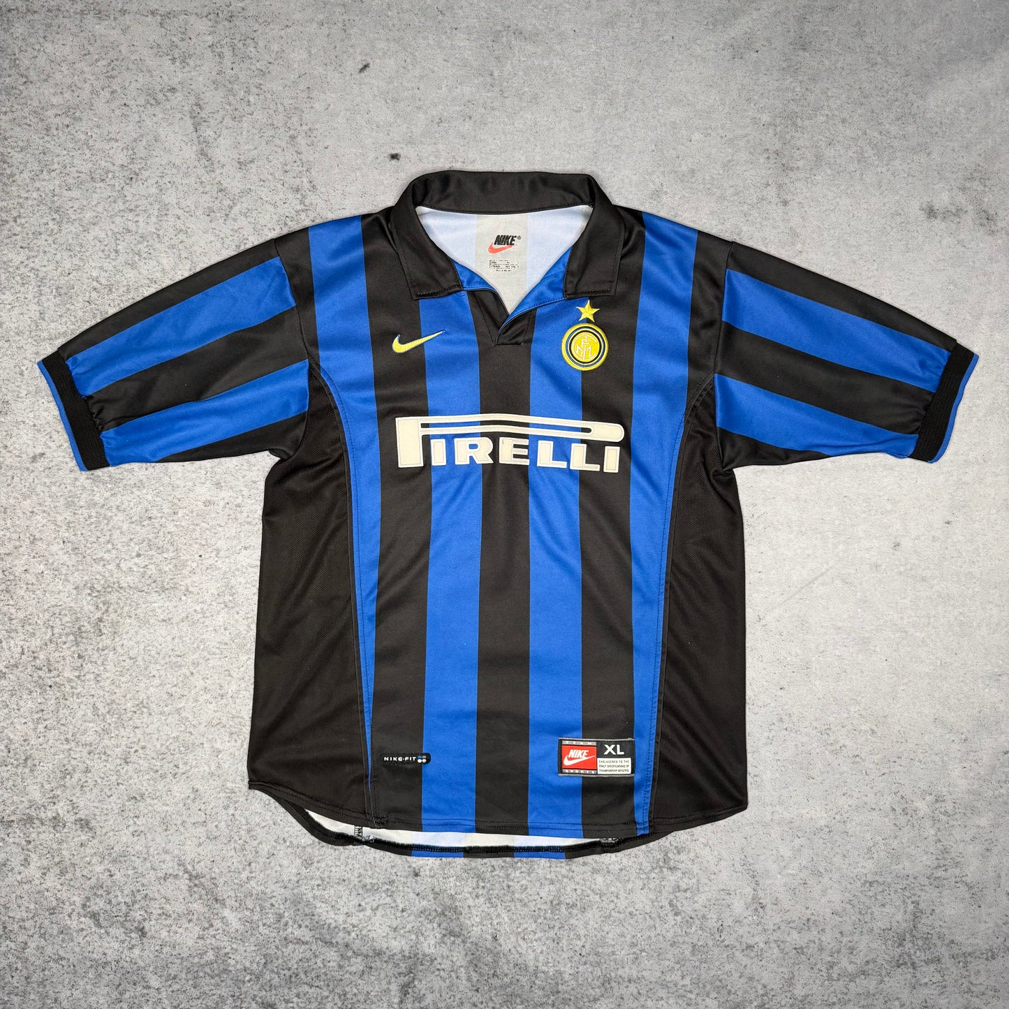 Nike Inter Milan 1998/2000 Home Jersey Trikot R9 Ronaldo (Kids XL fits S)