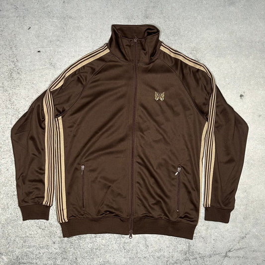 Needles Japan Designer Track Jacket brown beige (XL)