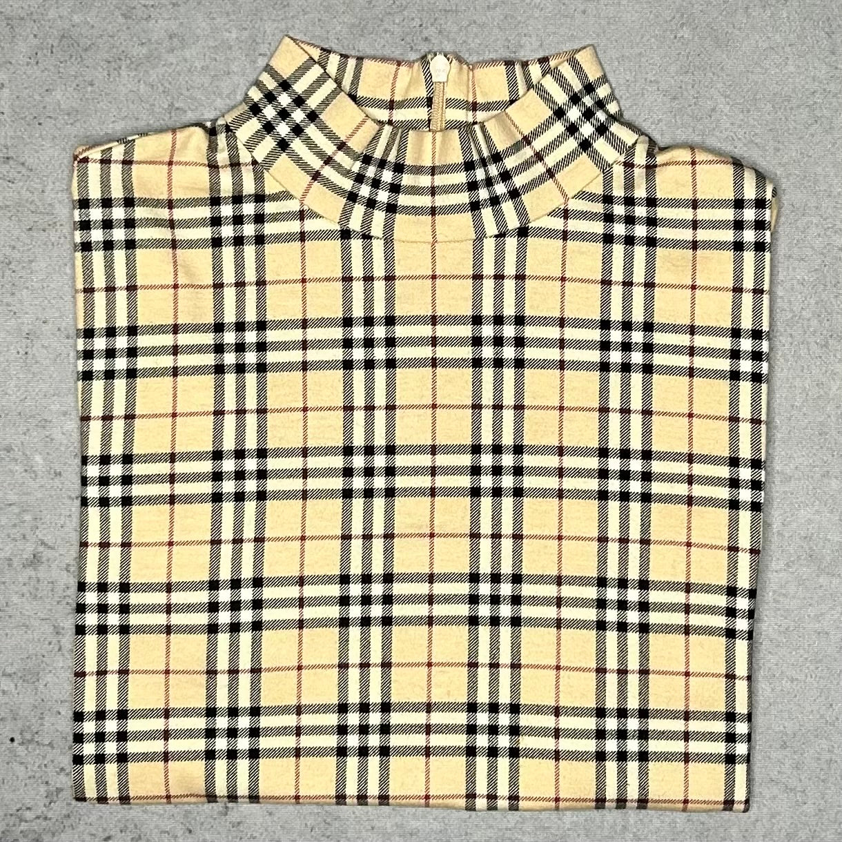 Burberry Y2K Nova Check Mock Neck Top (Size 40 fits S/M)