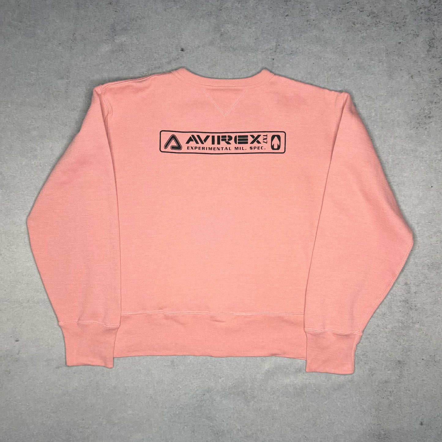 Avirex USA Vintage Boxy Crewneck Sweatshirt Spellout pink (S)