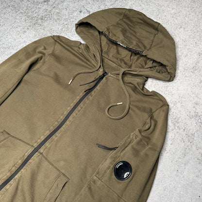 C.P. Company Lens Zip Hoodie olive green (S)