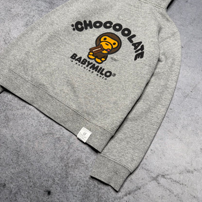 BAPE Baby Milo Chocolate Zip Hoodie grey (XS)
