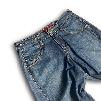 Evisu Genes Jeans Vintage Spell out Back Embroidery