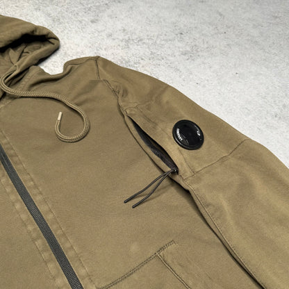 C.P. Company Lens Zip Hoodie olive green (S)