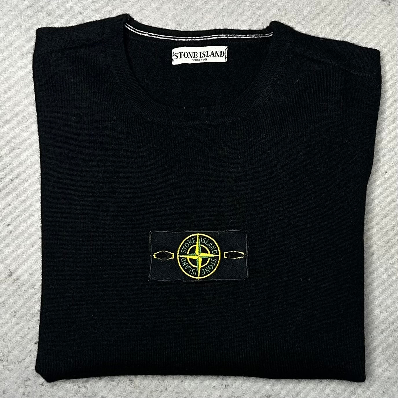 Stone Island Vintage 00s Wool Crewneck Sweater black (S)