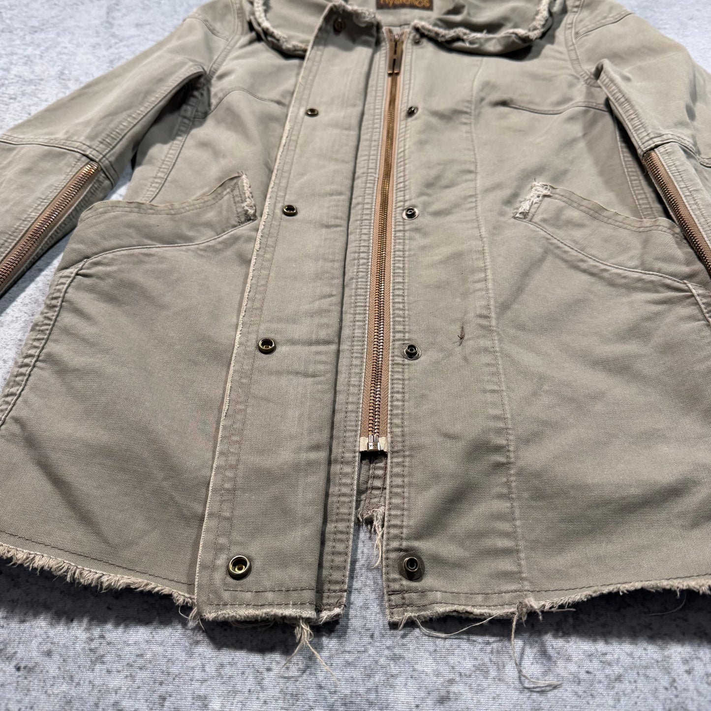 Hysteric Glamour Japanese Distressed Military Denim Jacket (fits S)