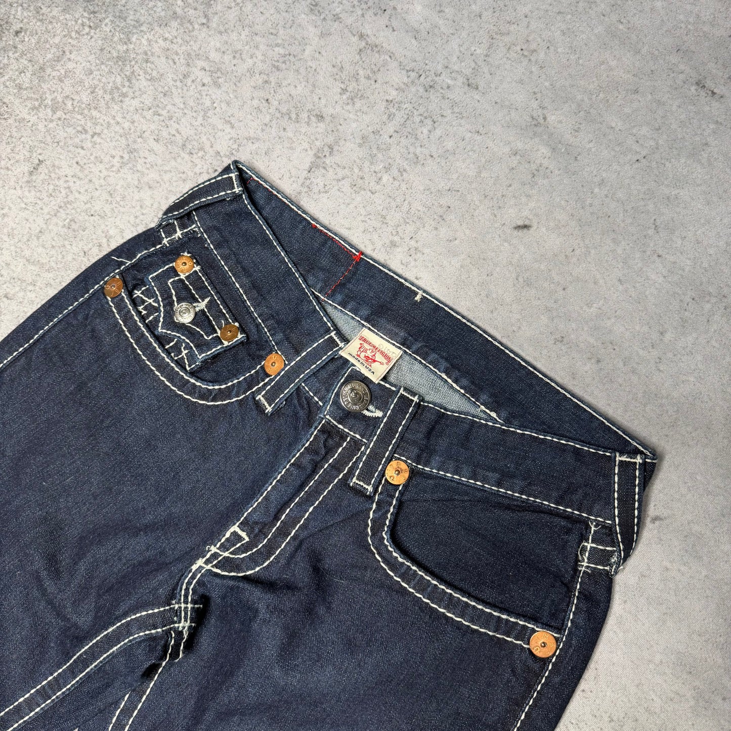 True Religion OG Bootcut Jeans Billy Big T Stitch dark blue (29/33)