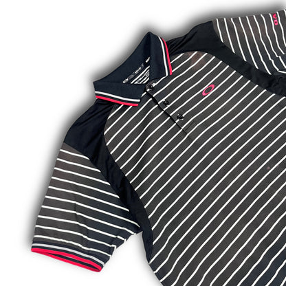 Oakley 00s Sport Poloshirt striped red black