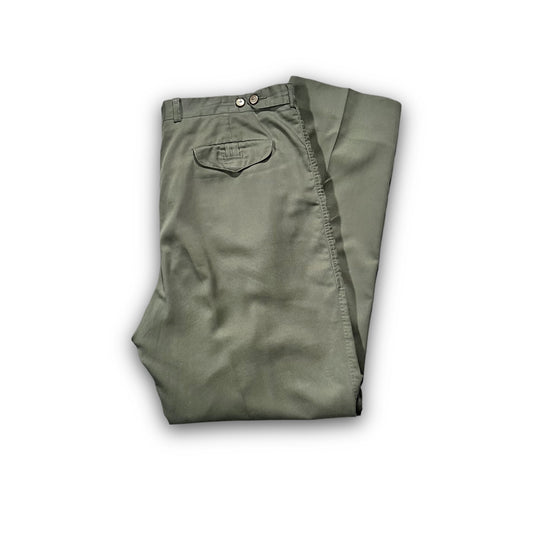 Lacoste Vintage Chino Pants olive green 80s (L)