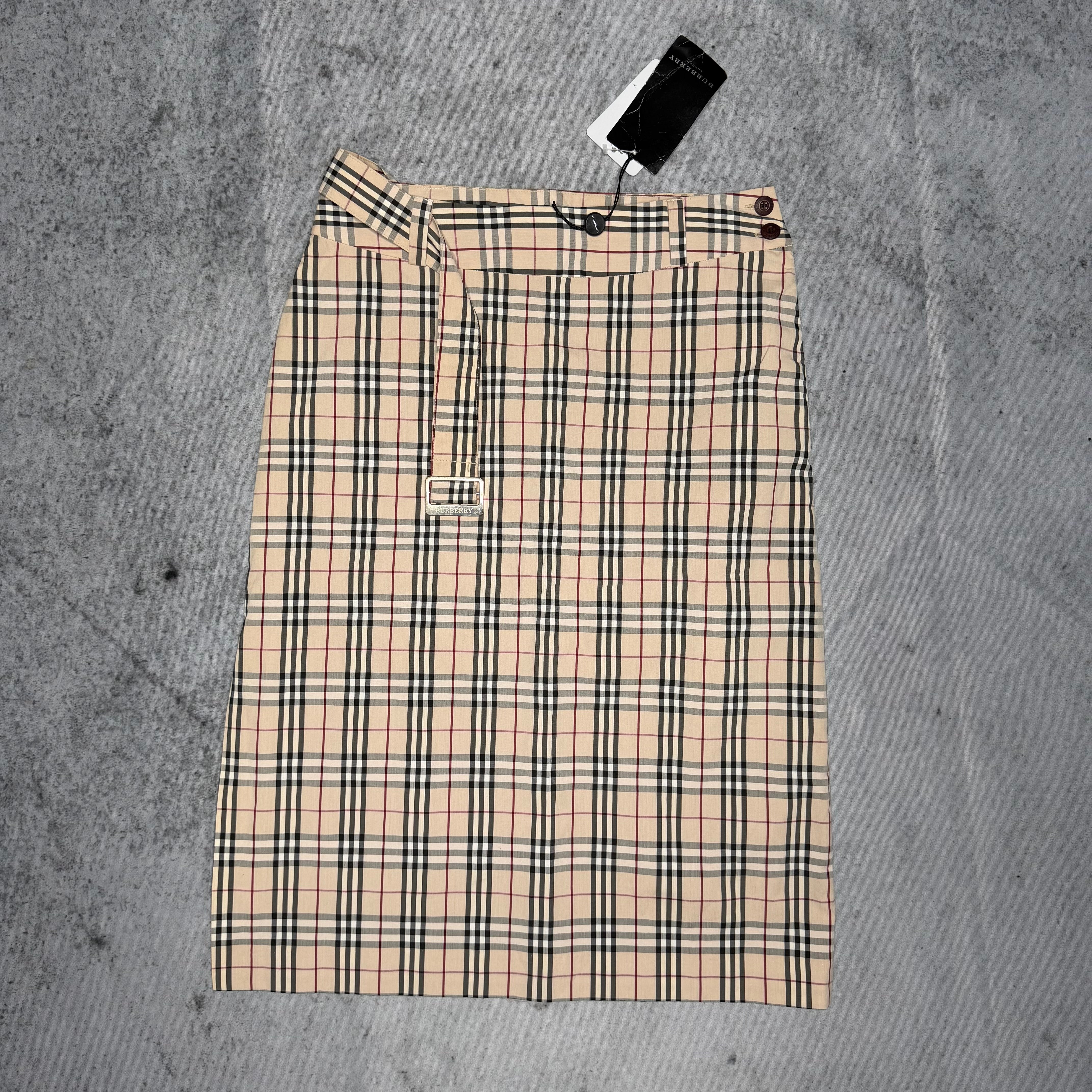 Burberry London 00s Nova Check Monogram Skirt Rock Long (fits M