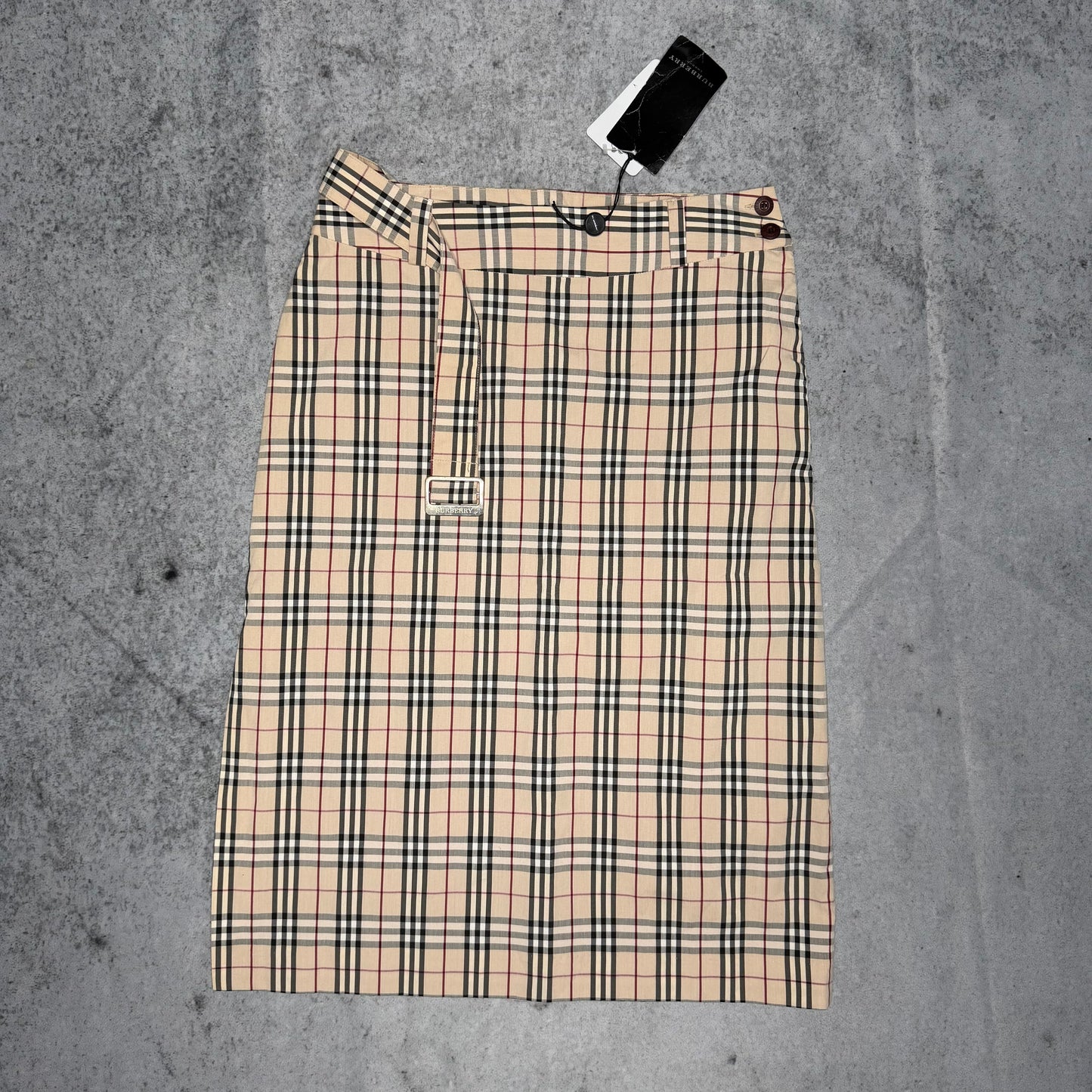 Burberry London 00s Nova Check Monogram Skirt Rock Long (fits M)