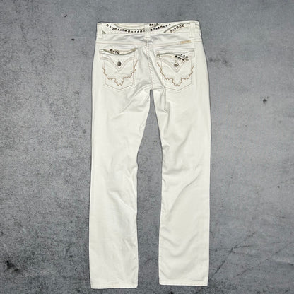Miss Me 2000s Straight Leg Jeans white (28 fits S)