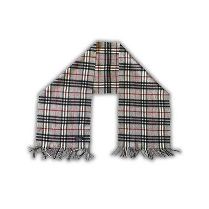 Burberry Vintage Nova Check Schal Scarf 90s Grey
