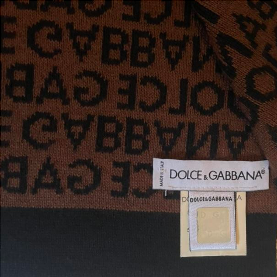 Dolce & Gabbana 00s Monogram Reversible Set (Beanie & Scarve)