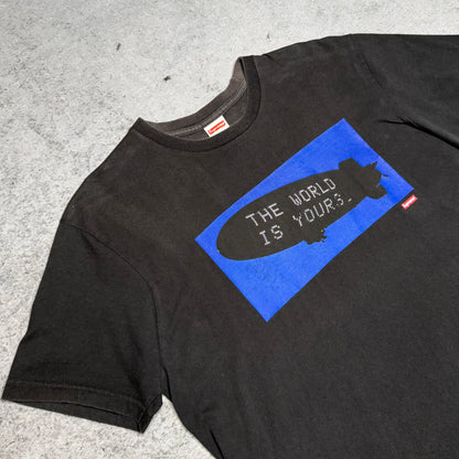 Supreme 2017 Scarface Collab "The World is yours" Tee Shirt black blue (L)