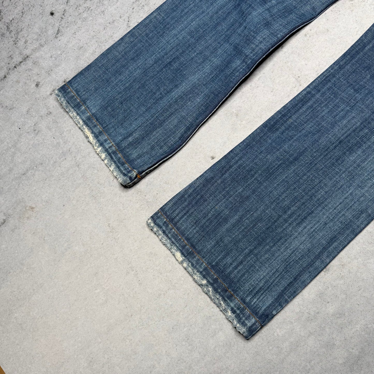 Oasis Y2K Distressed Low Rise Bootcut Denim (30/32)