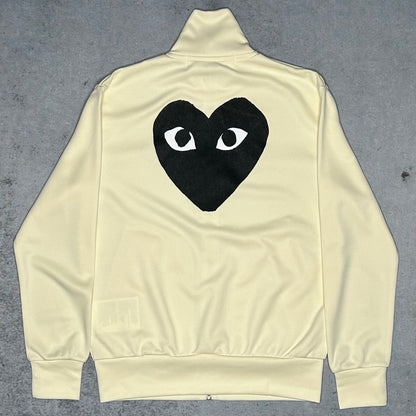 Comme des Garçons PLAY Track Jacket Big Heart Print Ivory (S)