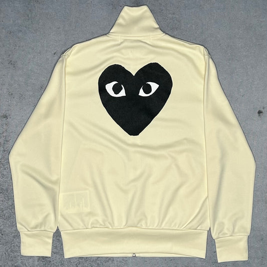 Comme des Garçons PLAY Track Jacket Big Heart Print Ivory (S)