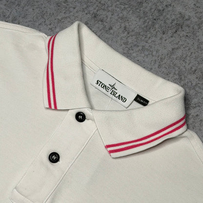 Stone Island Vintage Polo Shirt white pink (S)
