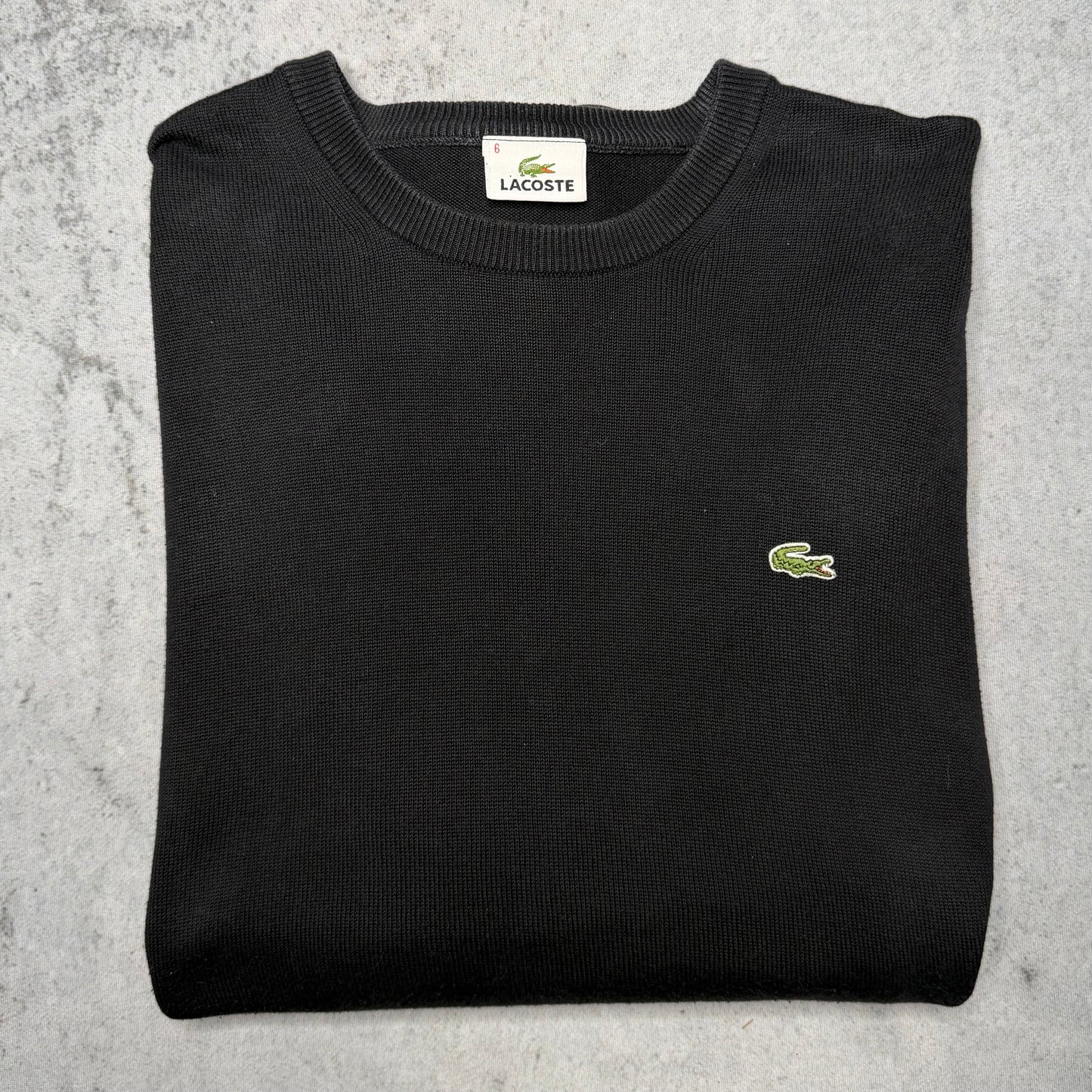 Lacoste Light Knit Crewneck Sweater Black (XL)