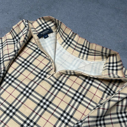 Burberry Y2K Nova Check Mock Neck Top (Size 40 fits S/M)