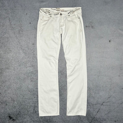 Miss Me 2000s Straight Leg Jeans white (28 fits S)