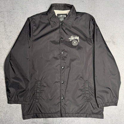 Stüssy Vintage 00s Coach Jacket Big Logo Backprint Black (M)