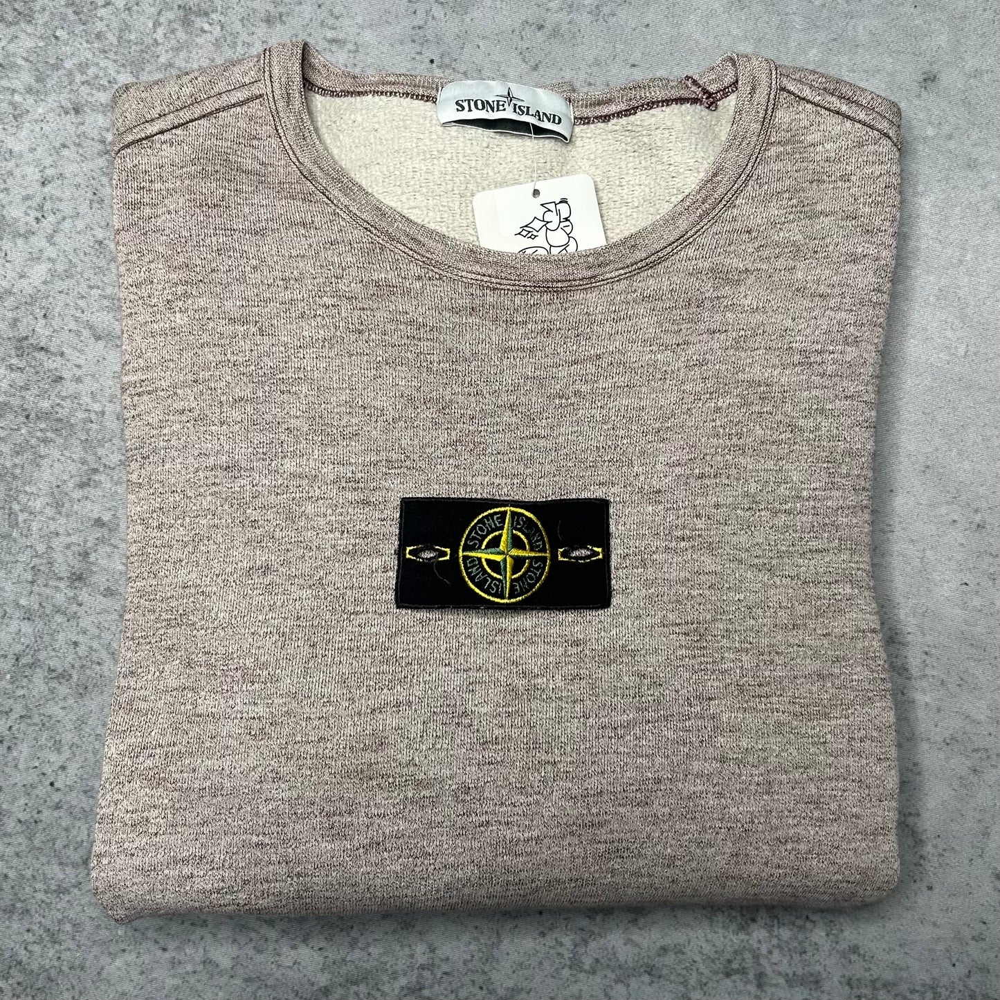 Stone Island Crewneck Sweater grey bordeaux melliert (S)