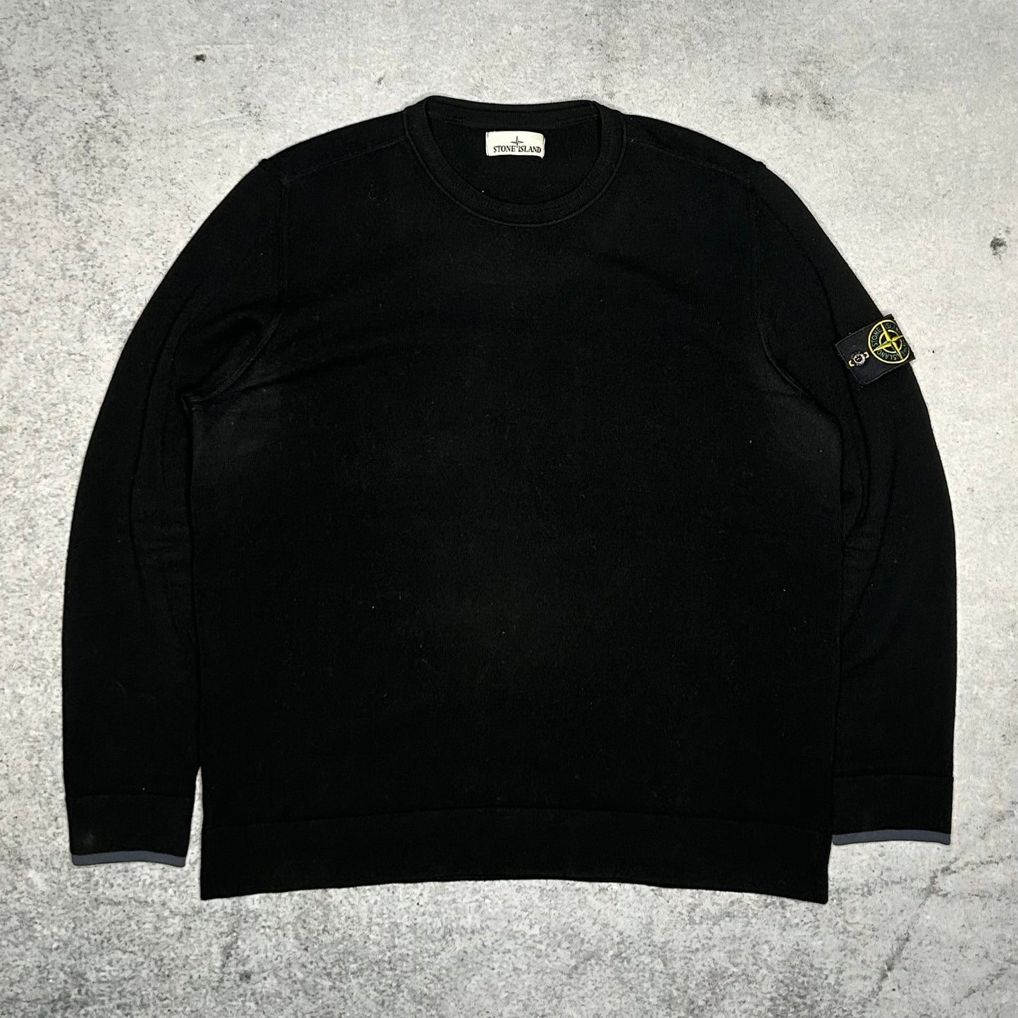 Stone Island Crewneck Knit Sweater black
