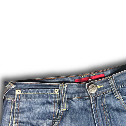 Evisu Genes Jeans Vintage Spell out Back Embroidery