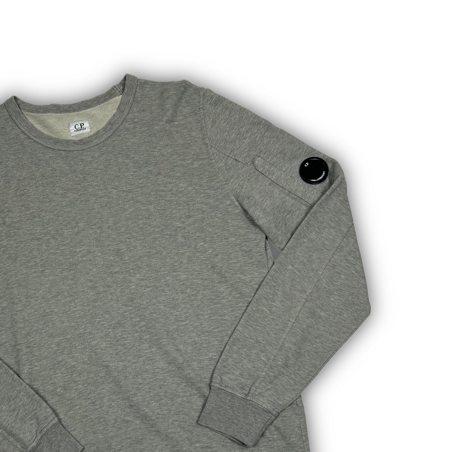 C.P. Company Light Sweater Crewneck with Lens grey