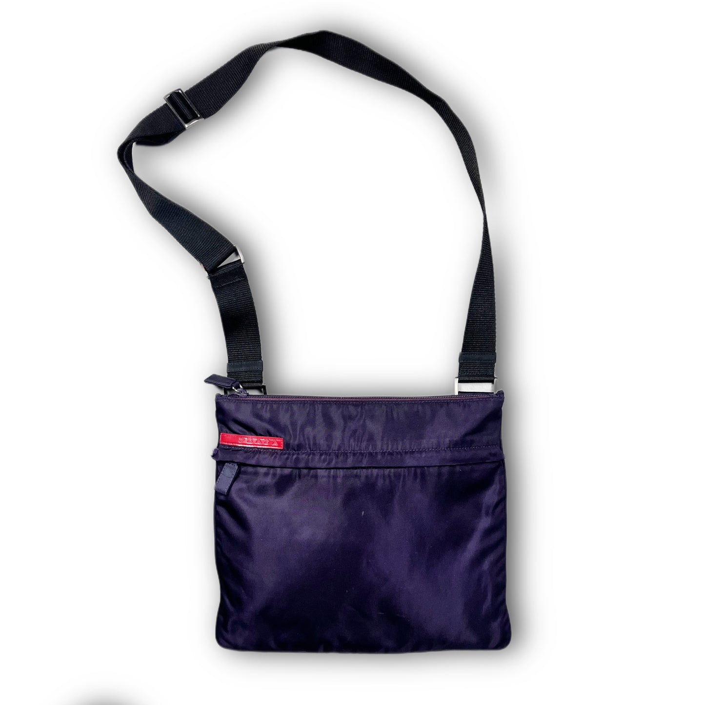 Prada Sport Linea Rossa Signature Nylon Bag navy purple