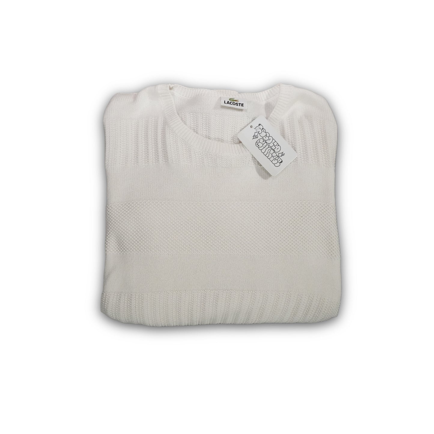 Lacoste Knit Crewneck Sweater Pattern 00s off-white (M)