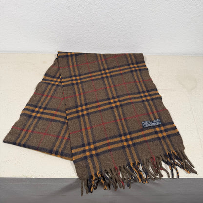 Burberry Vintage Nova Check Scarf Schal Rare Colour brown 90s