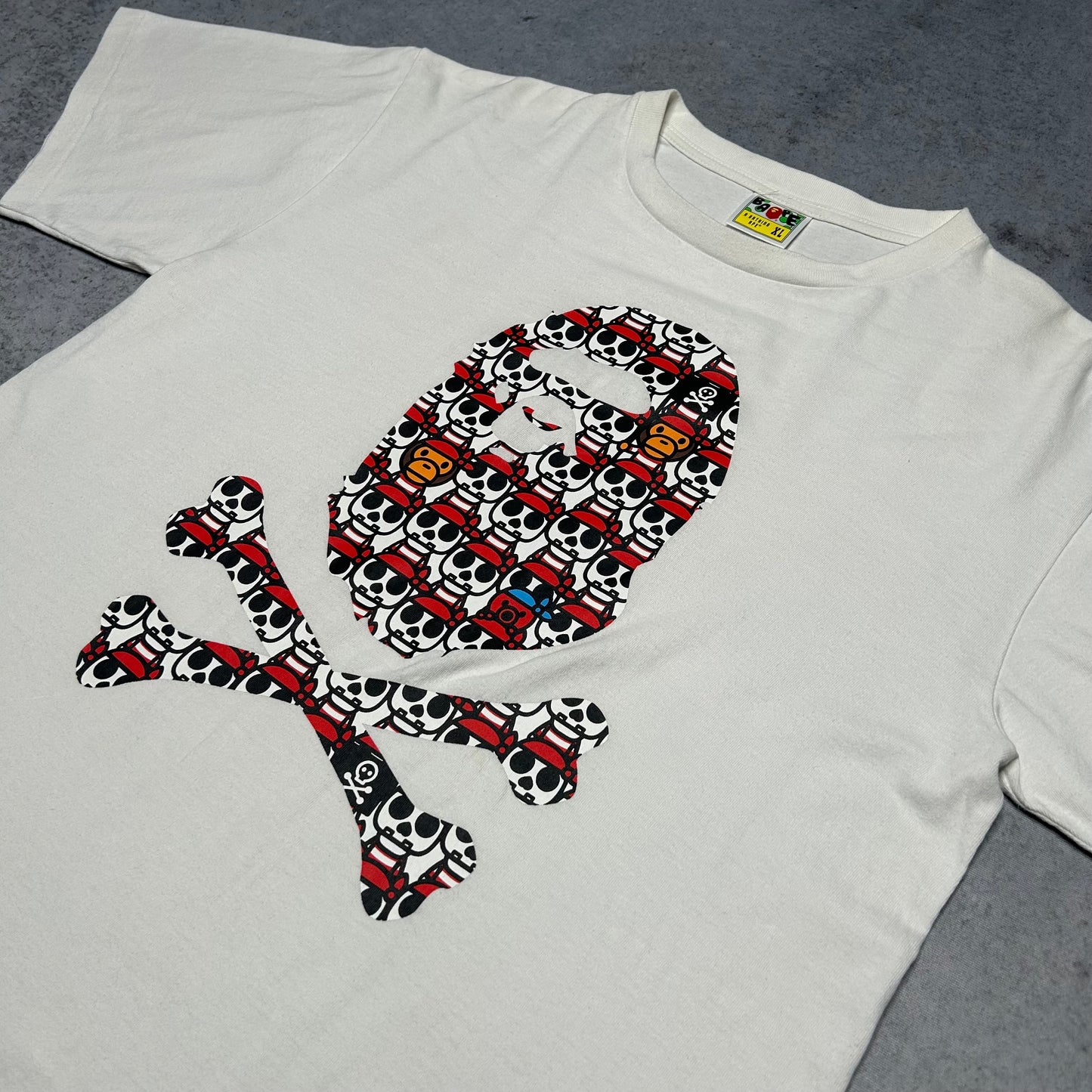 BAPE red white Pirate Baby Milo Head (XL)