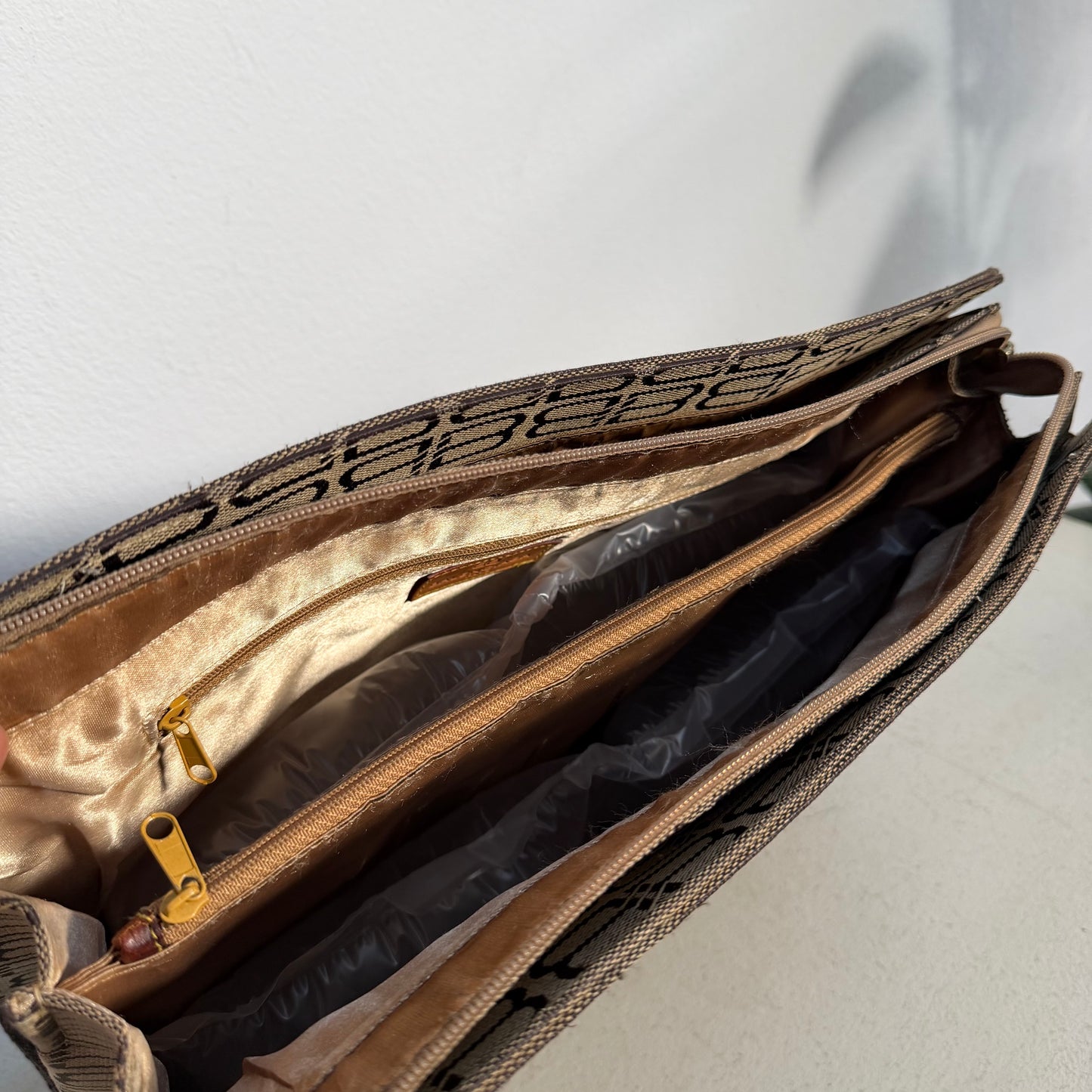 Balenciaga Vintage BB Monogram Canvas Clutch (Large Size)