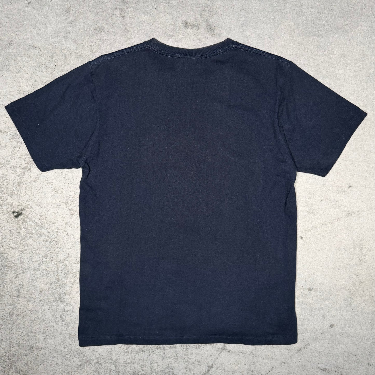 BAPE College Tee Shirt navy/yellow (M)