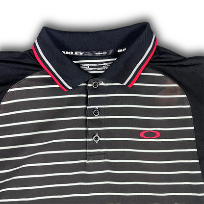 Oakley 00s Sport Poloshirt striped red black