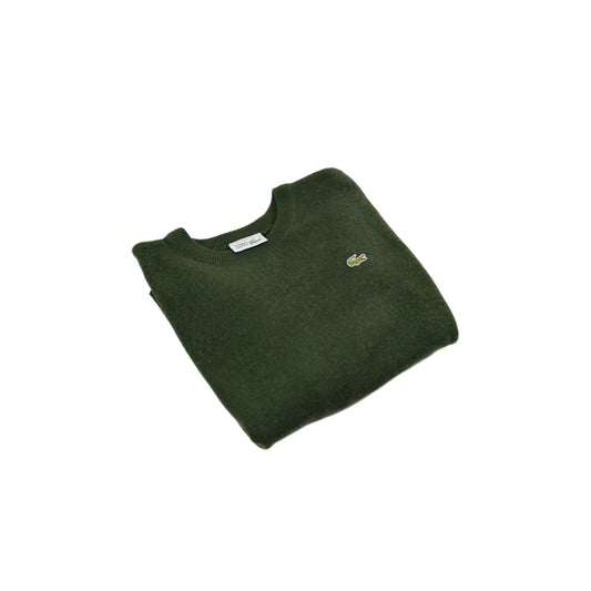 Lacoste Knit Sweater Vintage Chemise dark green