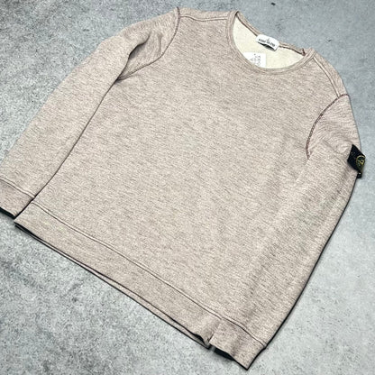 Stone Island Crewneck Sweater grey bordeaux melliert (S)