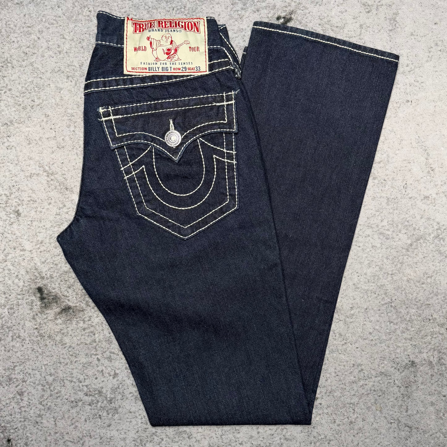 True Religion OG Bootcut Jeans Billy Big T Stitch dark blue (29/33)