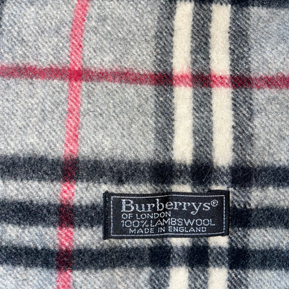 Burberry Vintage Nova Check Schal Scarf 90s Grey