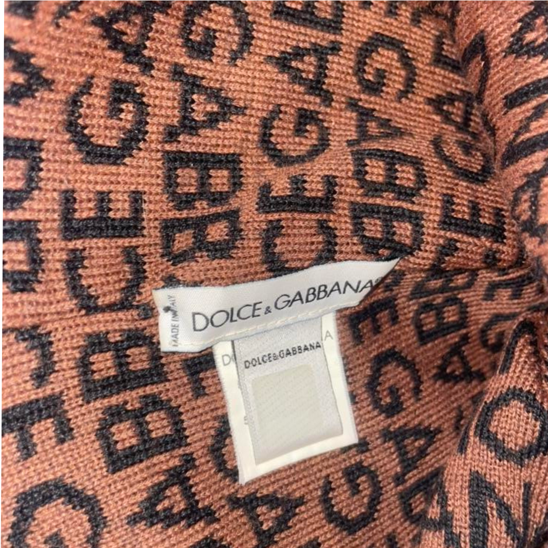 Dolce & Gabbana 00s Monogram Reversible Set (Beanie & Scarve)