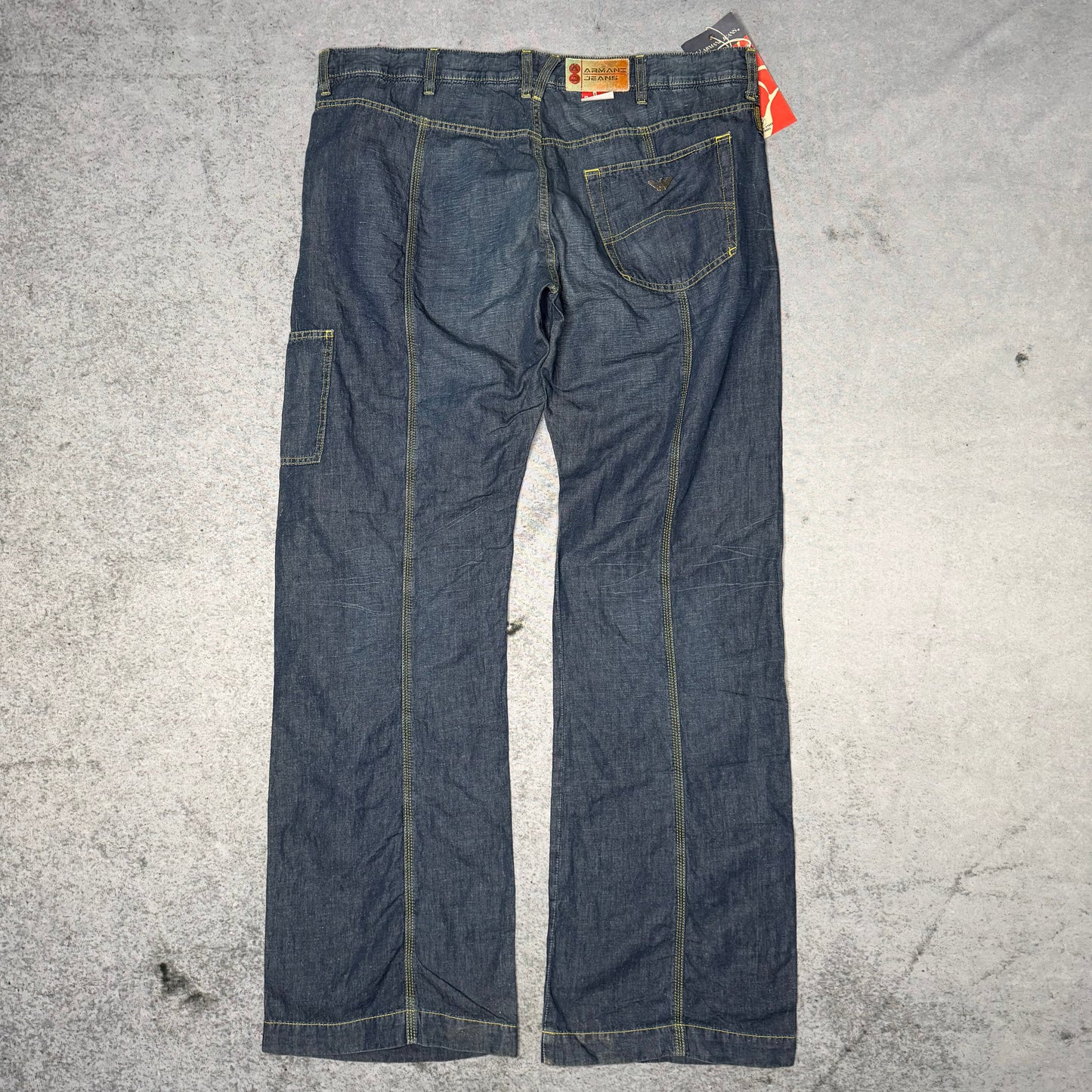 Armani Jeans 00s Linen Carpenter Pants NEW with Tags (40 fits XXL)