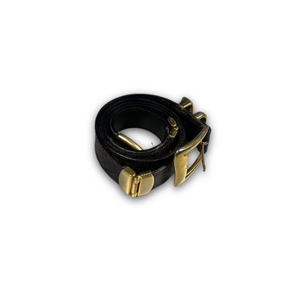 MCM Vintage Snake Leather Belt brown black