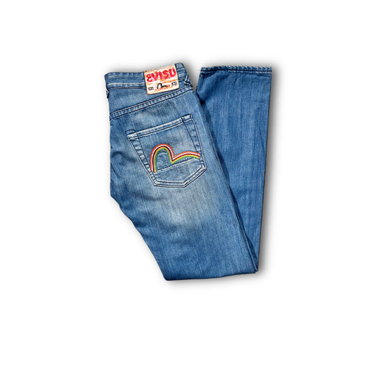 Evisu Genes Vintage Denim Jeans Rainbow Seagull (30)