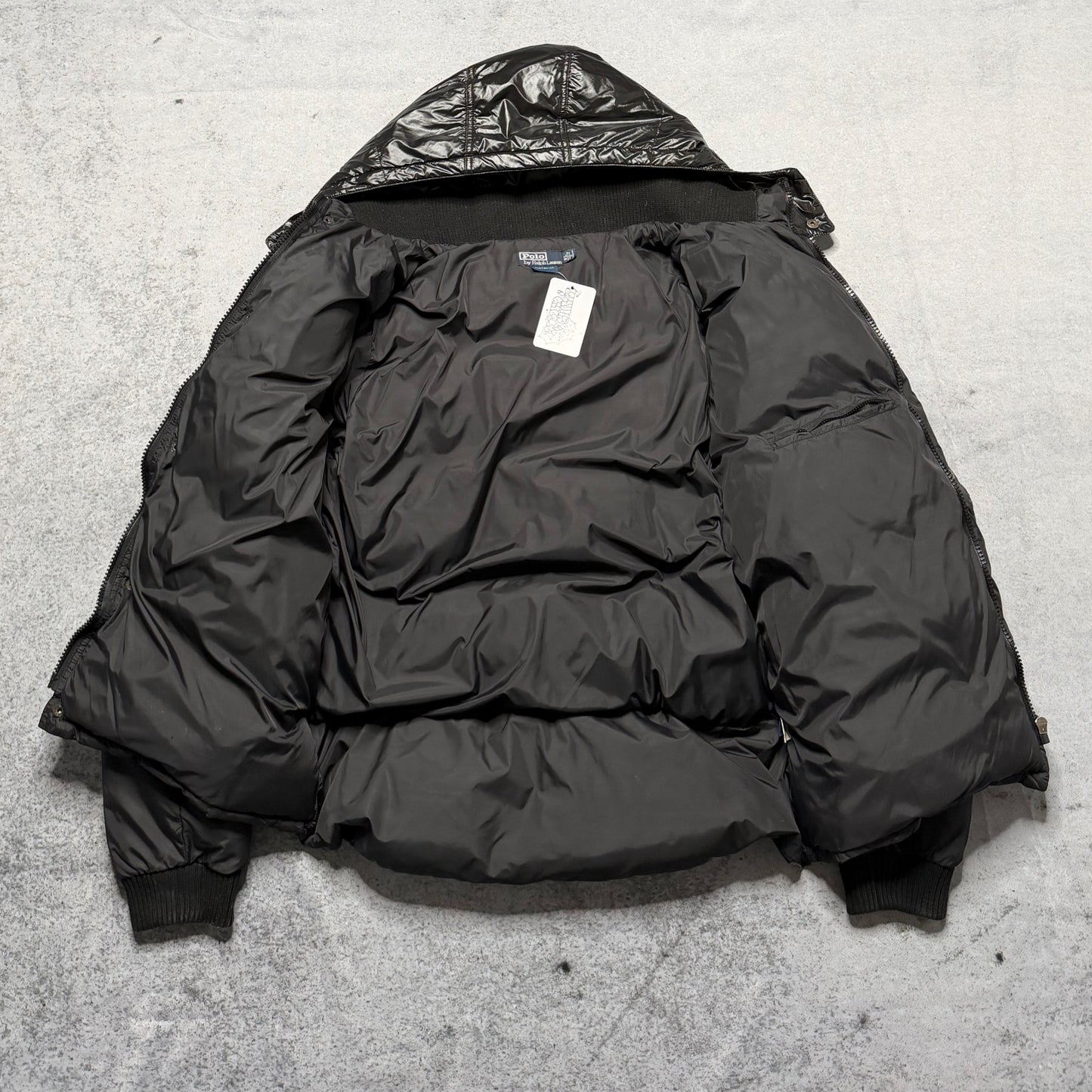 Polo Ralph Lauren 00s Big Pony Heavy Puffer Jacket black RARE (XL)
